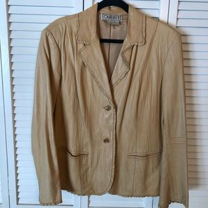 Carlisle tan leather blazer